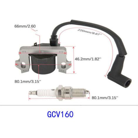 1 bobine d'allumage, compatible Honda GC135 GC160 GCV190, pour tondeuses et souffleuses à neige HS520 HS720
