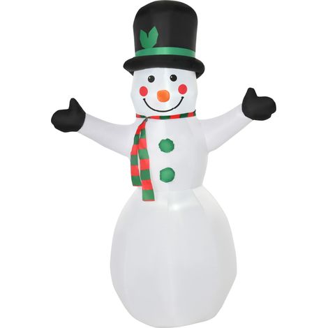 HOMCOM 6.5ft Inflatable Snowman Xmas Airblown Holiday Decoration Outdoor (1/5)