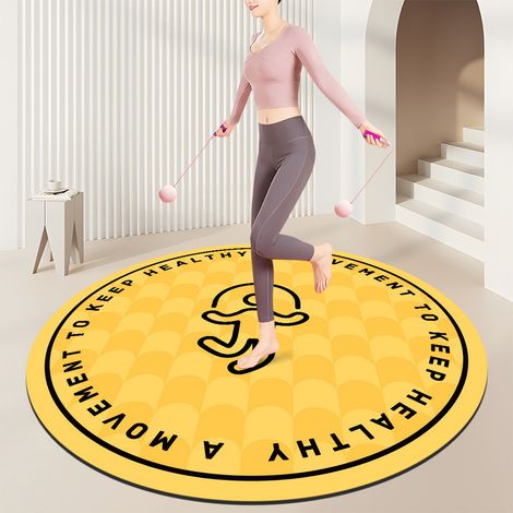 HSS-Tapis de gym à domicile, tapis absorbant les chocs et le bruit pour salles de sport,convient pour la corde à sauter et les exercices cardio - rond de 100 cm de diamètre-140x140cm