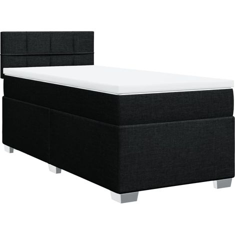 Maison Exclusive - Boxspringbett mit Matratze Schwarz 100x200 cm (1/5)