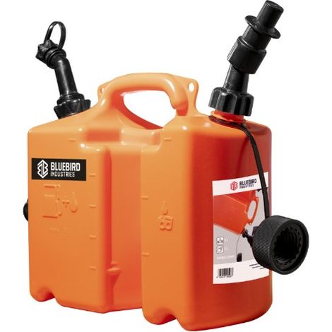 Bidón de plástico BLUEBIRD COMBI para aceite y gasolina, capacidad total 5 litros (1/2)