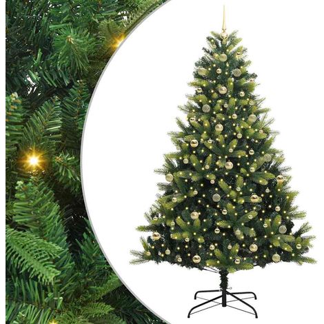 vidaXL Albero di Natale Artificiale a Cerniera con 300 LED 240 cm (1/5)