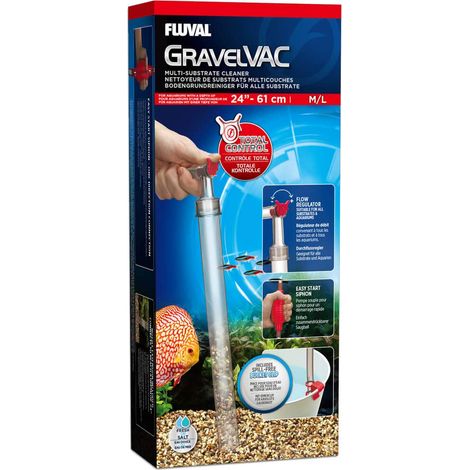 FLUVAL 11081 Gravelvac Aspiratore per Melma Grande, Profondità: 60 Cm (1/3)