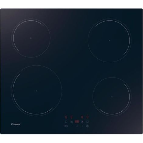 Candy – Plaque induction 4 feux 21 cm – Puissance 3 kW – 3 boosters – 9 niveaux de puissance – Fonction Power Management - CI642CBB (1/5)