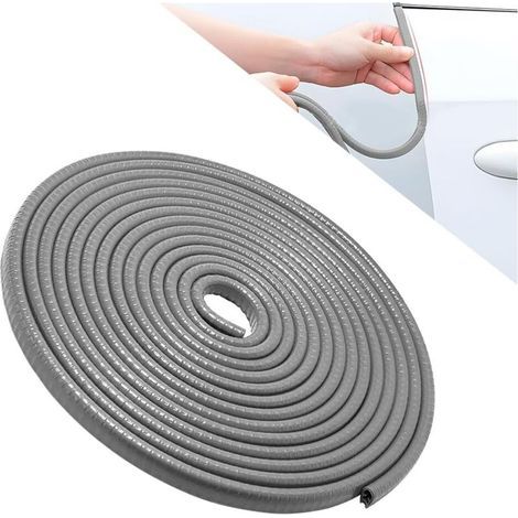 Protection Portiere Voiture, Joint Caoutchouc de Protection Automobile, Protecteurs de Bords en Aluminium pour Portes de Voiture, Universel Accessoires d'extérieur de Véhicule (Gris/10M) (1/5)
