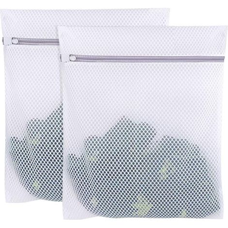 Sac à linge extra large en filet, lot de 2 sacs de lavage en polyester à fermeture éclair pour linge délicat, lavables en machine et séchables en machine, pour manteaux, pulls, draps et moustiquaires. (1/5)