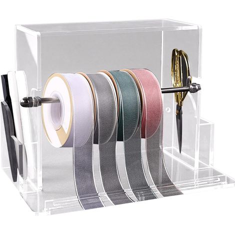 Ribbon dispenser, ribbon holder Clear ribbon storage organizer (1/5)