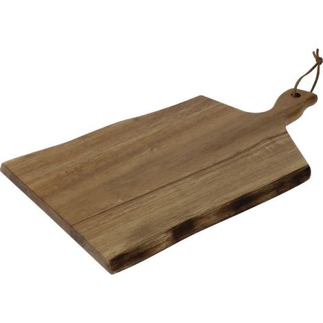 Grande planche en acacia bords ondulés 355x250x15mm manche 85mm - Ref GM264 - Olympia (1/5)