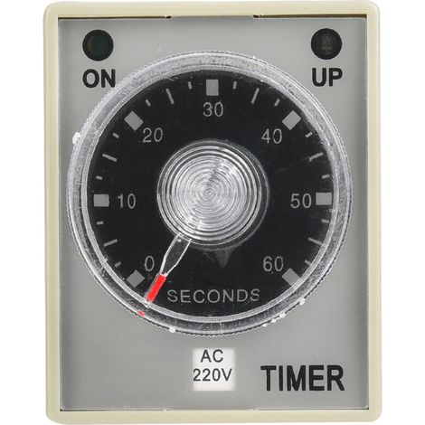 Relais Temporisateur Électronique 8 Broches, Temporisation 60S, Montage Rail DIN 35mm, AC220V (1/5)