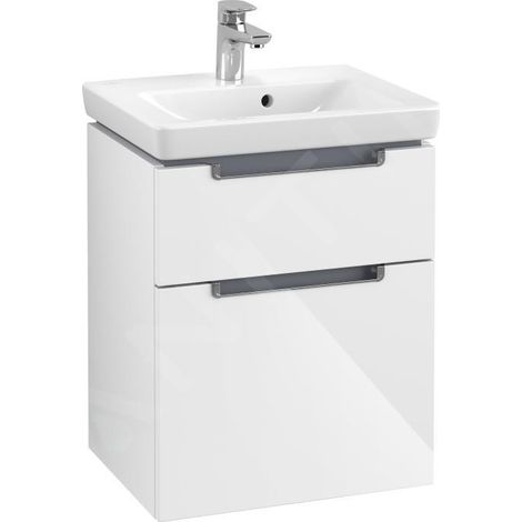 Villeroy & Boch Subway 2.0 meuble sous lavabo, 2 tiroirs, lavabo (1/4)
