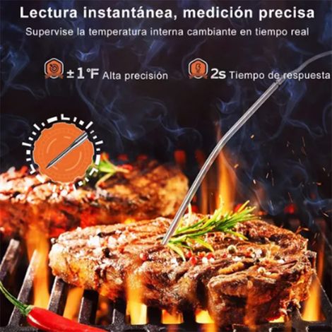 Thermomètre alimentaire intelligent à écran tactile couleur, minuteur de cuisine, cuisson des aliments, rôtissage de la viande, température de grillade. (1/5)