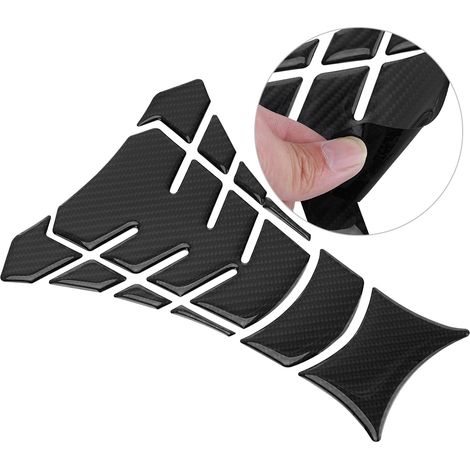 Protège réservoir moto en fibre de carbone, autocollant anti-rayures universel, décalcomanie résistant aux chocs pour réservoir d'essence, kit de protection adhésif motocyclette. (1/5)