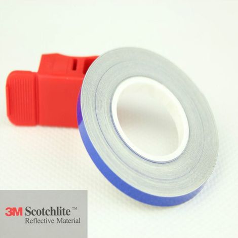 Strisce 3M™ per cerchi moto adesive rifrangenti - 7mm x 6MT - Colore: Blu - Modello: Senza applicatore