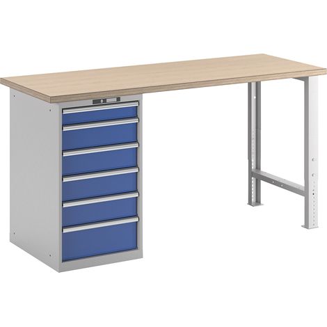 LISTA, Établi modulaire, hauteur 1040 mm, caisson à poser, 6 (1/5)