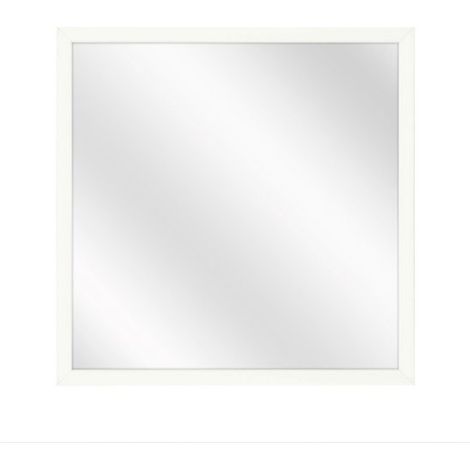 Miroir avec cadre en aluminium de luxe - Blanc - 20 x 20 cm