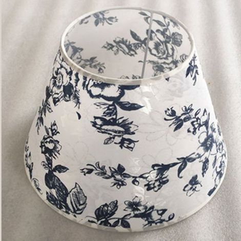CCYKXA E27 Floral Pattern Fabric Lampshade, Lightweight and Sturdy, Cover for Table and Floor Lamps, Suitable for Bedroom and Living Room, Dimensions 22x14x17 cm, Convenient Replacement
