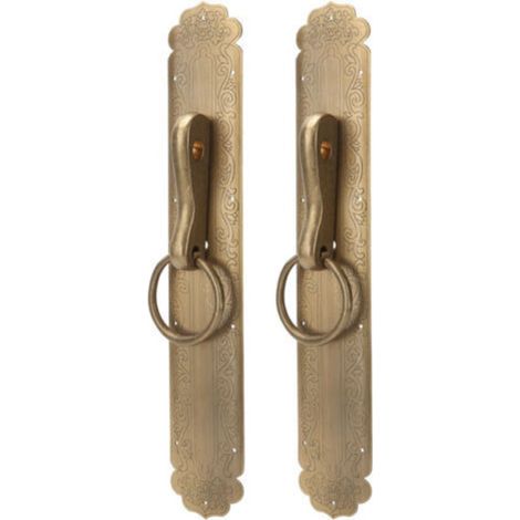 Anneau de porte décoratif en laiton vieilli, style chinois antique, 1 unité, diamètre 12 cm – quincaillerie vintage pour portes et meubles (1/4)