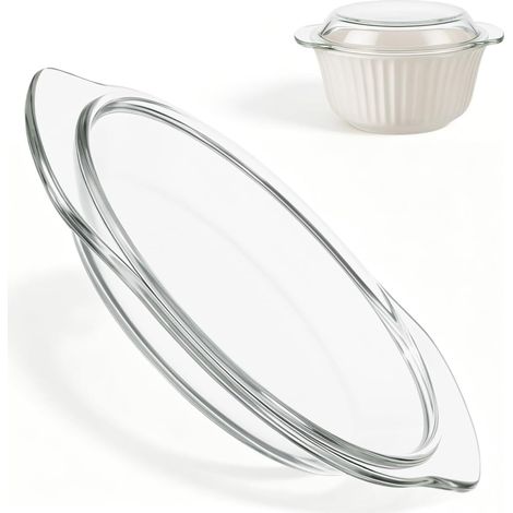 Couvercle Micro-Ondes En Verre Anti Projection Pour Bol Garde Éclaboussure Cuisson Protection Transparente Résistante À La Chaleur 7.32 X 6.26 X 1.10 in (1/5)