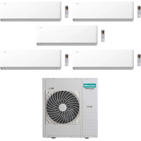 Hisense Climatizzatore UNI HB Penta Split 9+9+9+9+9 con 5AMW125U4RTA Inverter Wi-Fi R-32 Classe A++