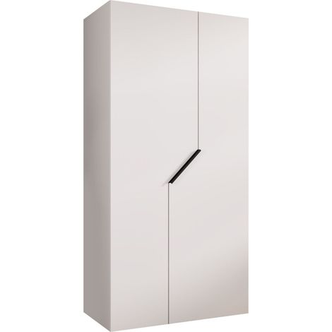 Armoire Hartford 594, Blanc, 202x100x52cm, Portes d'armoire: Avec des charnières, Nombre d'étagères: 0 (1/5)