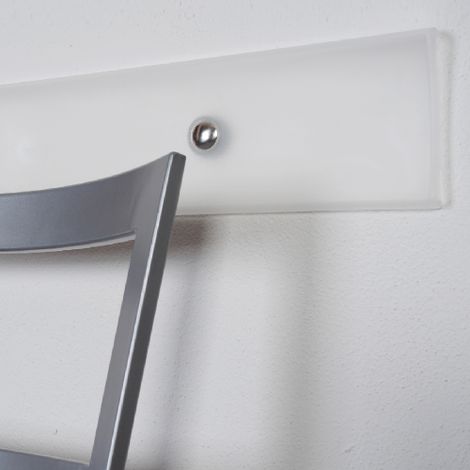 Pare-chocs transparent pour chaises cm 60x10 h en me'thacrylate transparent avec vis chevilles et goujons