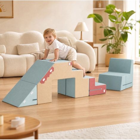Blocchi in schiuma per bambini con fodere rimovibili, set da arrampicata indoor multicolore DESVIAE (1/5)