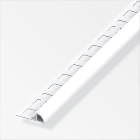 alfer Viertelkreisprofil PVC glatt brilliantweiß Fliesenschienen