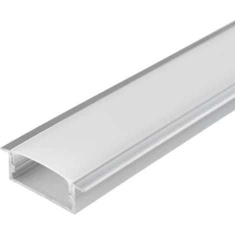 Profilé Aluminium Large Encastrable 2m pour Ruban LED - Cache Opaque Blanc - SILUMEN