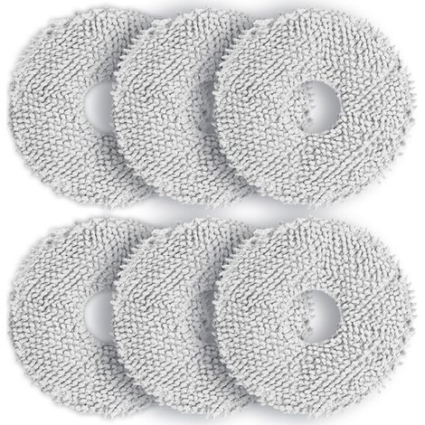 6 Washable Replacement Cloths for T30 Robot Vacuum Cleaner – Absorbent Microfiber, Reusable and Machine Washable (1/4)