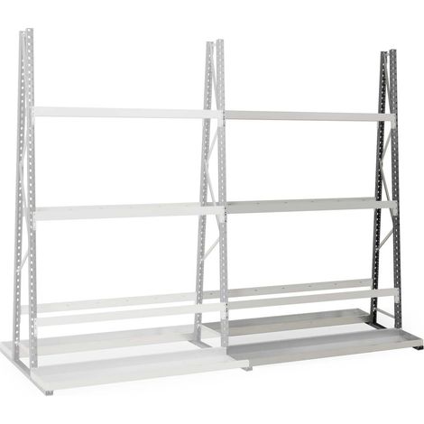 Rayonnage Epsivol vertical - Kit suivant double face peint 2500x1800x1200 mm