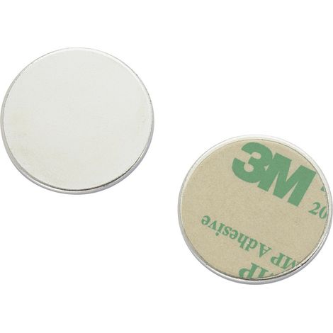 TRU COMPONENTS N35-2502 1563971 Magnet-Pad N35-2502 Silber (Ø) 25 mm 1 St.