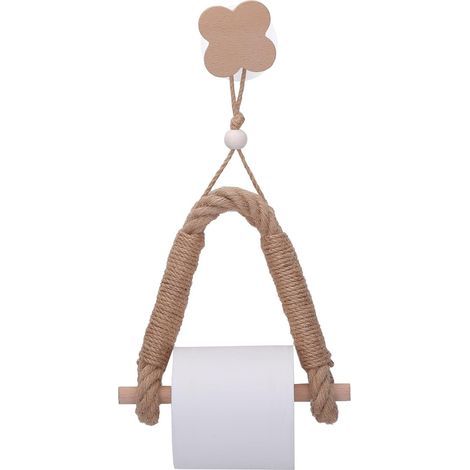 Toilettenpapierhalter, Toilettenpapierspender, Toilettenpapierhalter, Badezimmerpapierhalter, Handtuchrollenhalter mit Seil, robust und stabil (Glücksklee) - Fei Yu (1/5)