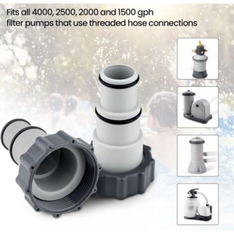 Pool hose adapter, 2-piece pool connector, male thread adapter for pool ...