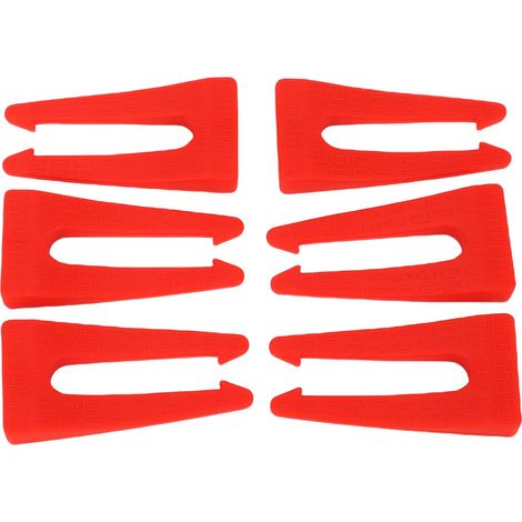 Lot de 6 verrous de sécurité en silicone pour boutons de cuisinière, universels et compatibles avec les fours et les tables de cuisine (rouge). (1/5)