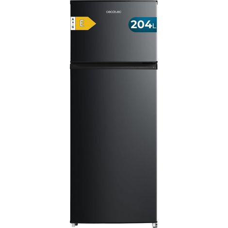 Cecotec Frigorífico Combi Compacto Bolero CoolMarket 2D 204 Black E, 204L, 143 cm de Alto, 55 cm de Ancho, Clase E, Silencioso (1/3)