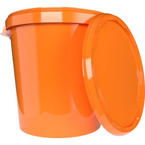 1x Seau Hobbock avec couvercle 31,5 L, qualité alimentaire Orange