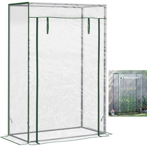 Serre - Serre à tomates - Châssis froid - Porte enroulable - Acier et plastique - Transparent - 100 x 50 x 150 cm (1/5)