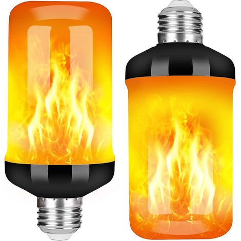 Ampoule LED effet flamme, 4 modes améliorés, décorations de Noël, culot E26