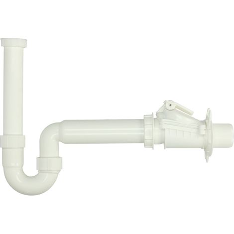 Siphon pour évier 1 1/2'' x 50 mm PP avec clapet anti-retour selon DIN 13562