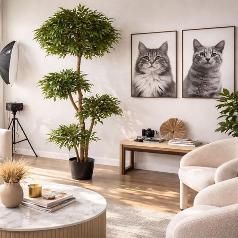 180cm Fire Retardant Ruscus Tree With 4173 Leaves - Premium Quality (1/2)