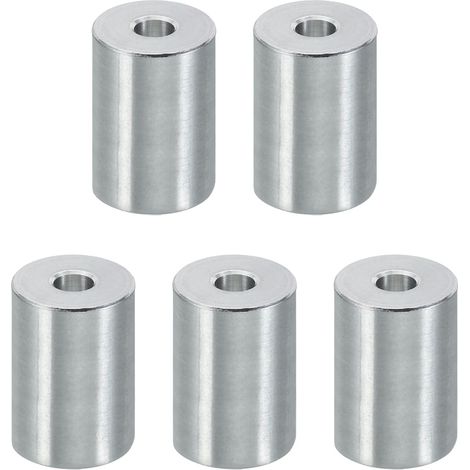 Entretoises en Aluminium M6, 5 Pièces Entretoise en Métal en Aluminium 6,5 mm ID x 20 mm OD x 25 mm L Entretoise en Aluminium à Vis Ronde pour Vis de 1/4" ou M6 (1/5)
