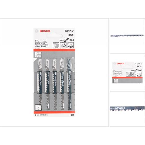 Bosch 5 Stichsägeblätter T 244 D - 2608630058