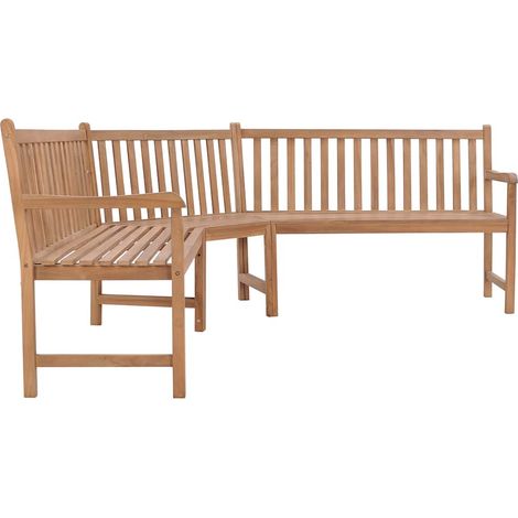 Maison Exclusive - Garten-Eckbank 185x185x90 cm Massivholz Teak (1/5)