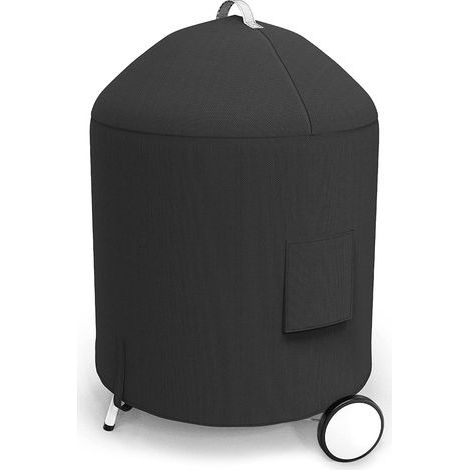 Housse de barbecue noire de 68 cm pour barbecue à charbon Weber Premium 57 cm. SUNLIFER. robuste et imperméable. résistante à la décoloration et aux UV.