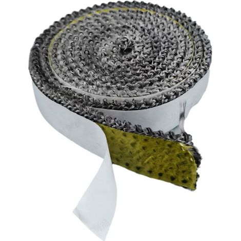1 Rolle feuerfeste Dichtung für Holzöfen, 6 mm x 20 mm, 2 m Glasfaser-Dichtungsdichtung, für Schornsteinverbindungen, Holzöfen, Backöfen, Kamine, feuerfeste Rohrabdichtung (1/4)