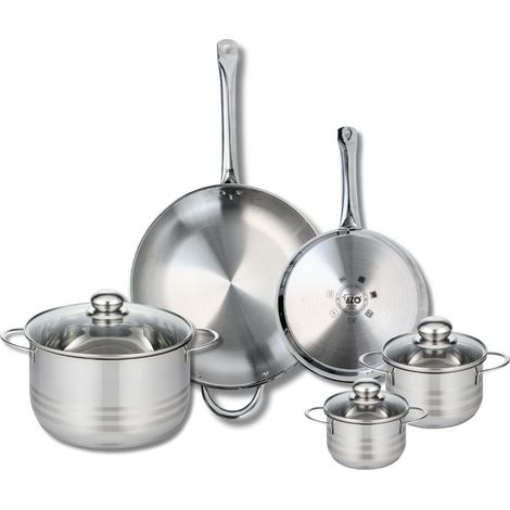 Ensemble de 2 Poêles de cuisson 24 et 32 cm et 3 faitouts 12, 14 et 24 cm Elo Profi Brillant (1/5)