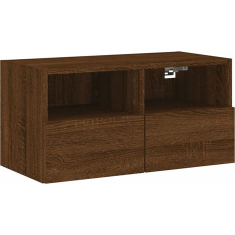 Maison Exclusive - TV-Wandschrank Braun Eiche-Optik 60x30x30 cm H (1/5)