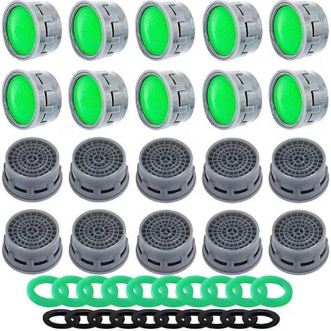 Lot de 20 protège-robinets pour robinets de cuisine/salle de bain, filtre/aérateur de robinet de 21 mm (1/5)