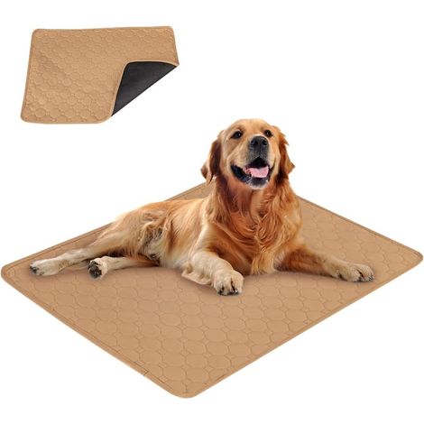 Tapis de dressage ultra absorbant pour chien, surmatelas réutilisable pour chiens et chiots, adapté aux chiens/chats/cochons d'Inde (1 x 70 x 50 cm) M Beige (1/5)