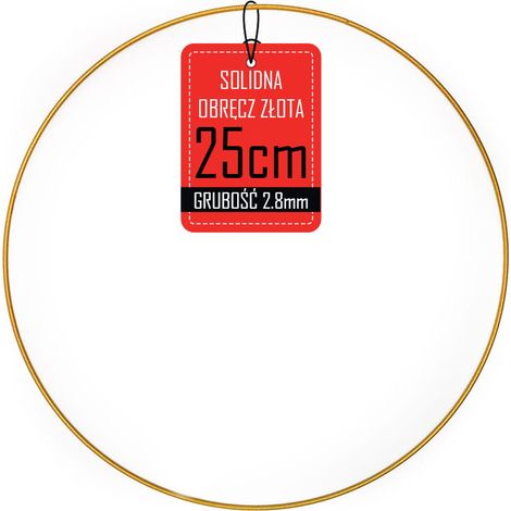 Aro metálico para corona - dorado - 25 cm (1/3)